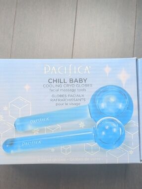 Pacifica Chill Baby Cooling Cryo Globes — Light Blue Facial Massage Set